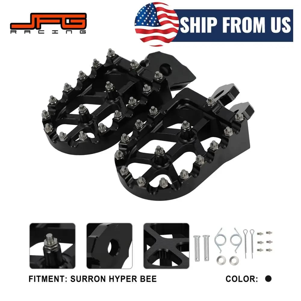 Pedane poggiapiedi per moto elettriche SURRON Hyper Bee, set pedali con molla e denti, ricambi moto da cross fuoristrada