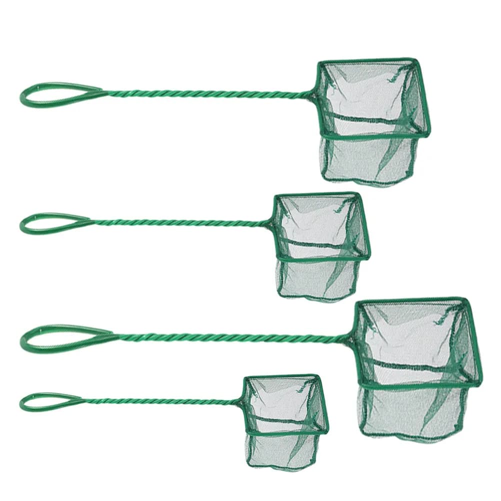 Set di 4 Reti da Pesca Robuste e Sicure per Acquario, Piscina, Rete da Recupero dal Design Compatto, Facile da Usare per Fiumi e Torrenti all'Aperto