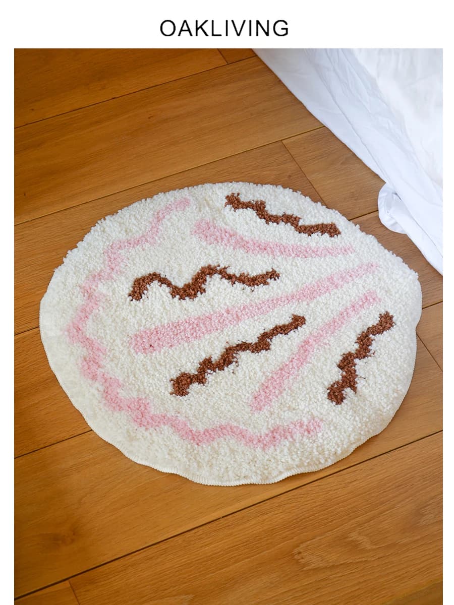 Cuscino da Ufficio Artigianale a Forma di Cartone Animato, Comodo Tappetino Antiscivolo per Casa, Imbottitura per Sedia in Velluto Rotonda