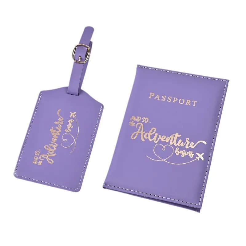 2024 New PU Letter Map Print porta passaporto Air Ticket Clip copertine per passaporto Set di etichette per bagagli Id Bank porta carte di credito Unisex