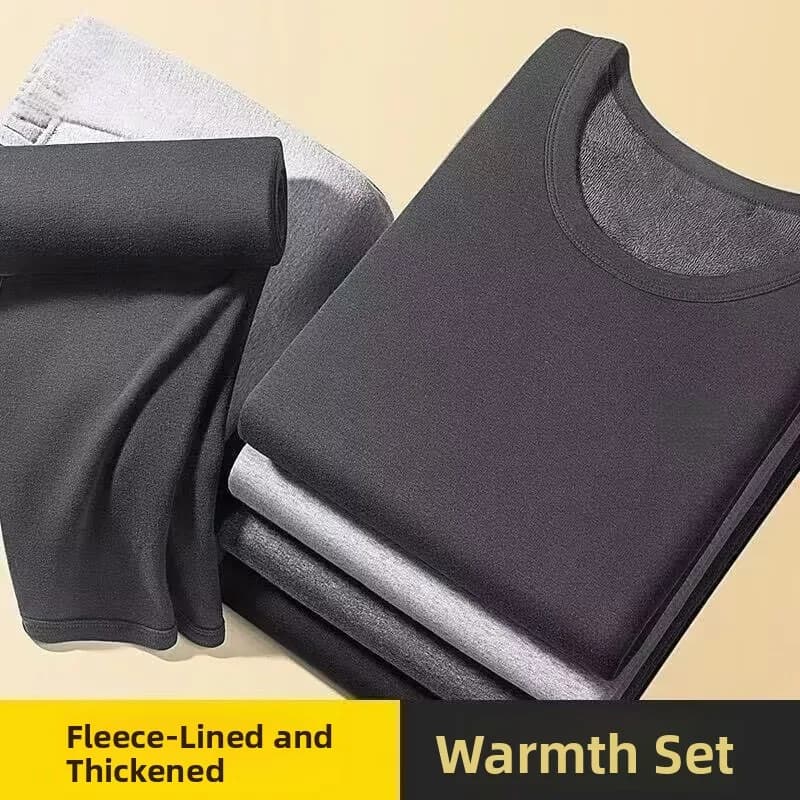 Set of Men's Thermal Intimo, Homewear in Pile Often, Two Piece, Warm and Comfortable, Polyester Fiber, Round Neck