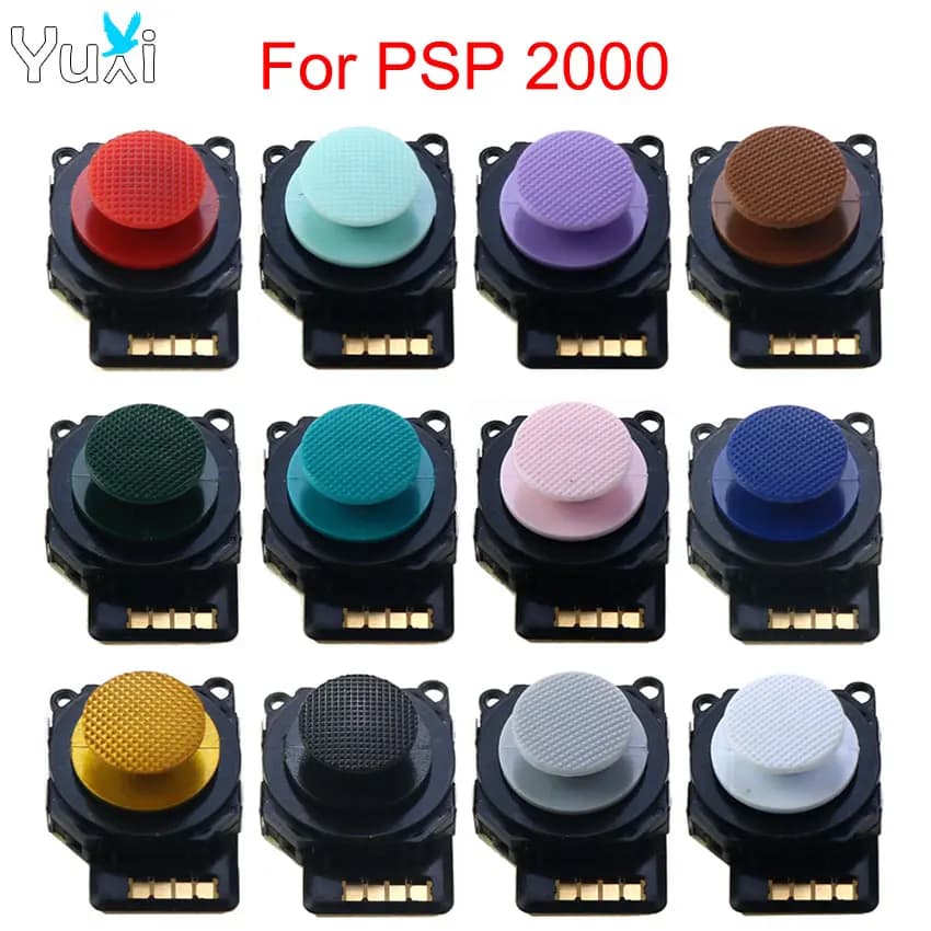 YuXi For PSP 2000 2001 200X Game Console 3D Analog Joystick Button Thumb Stick Cap Replacement For PSP2000 Slim