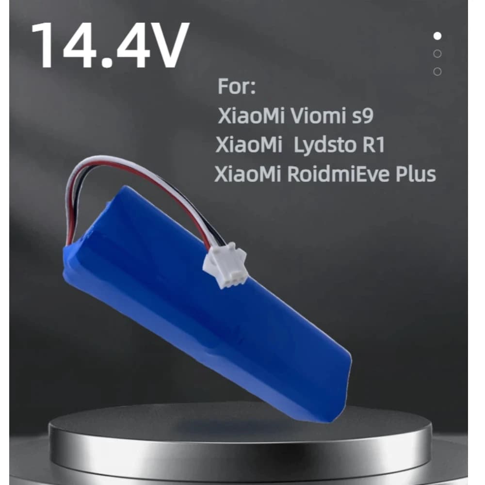 Batteria agli ioni di litio da 12,8 Ah-14,4 V per Xiaomi Lydsto R1 Viomi S9 Roidmi Eve Plus Robot Aspirapolvere Batteria 18650 Batteria agli ioni di litio