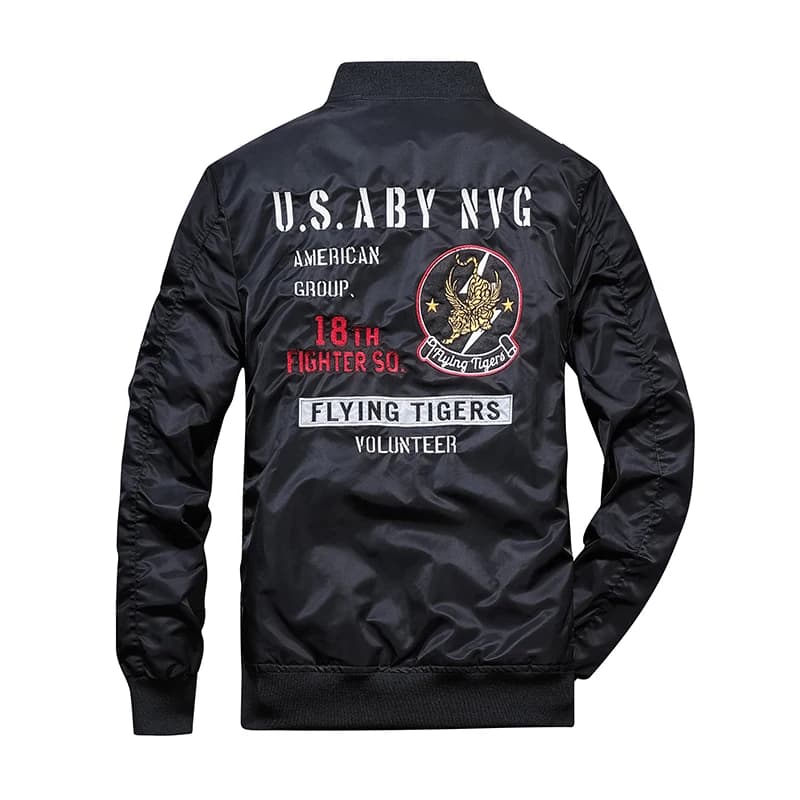 Giacca da Aviatore da Uomo 2025 Nuova Collezione Primavera Autunno Stile Militare Ricamata Streetwear Giovanile Resistente all'Usura