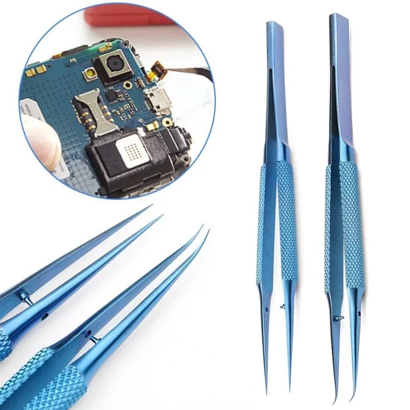 Titanium Alloy Precision Grips Professional repair Anti-magnetic electronic pliers for phone motherboard with fingerprint flight line