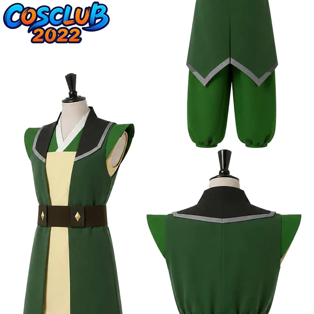 Fantasy Toph Cosplay Beifong Costume Anime Avatar Roleplay Clothing Top Pants Belt Women Disfraz Outfits Halloween Carnival Suit