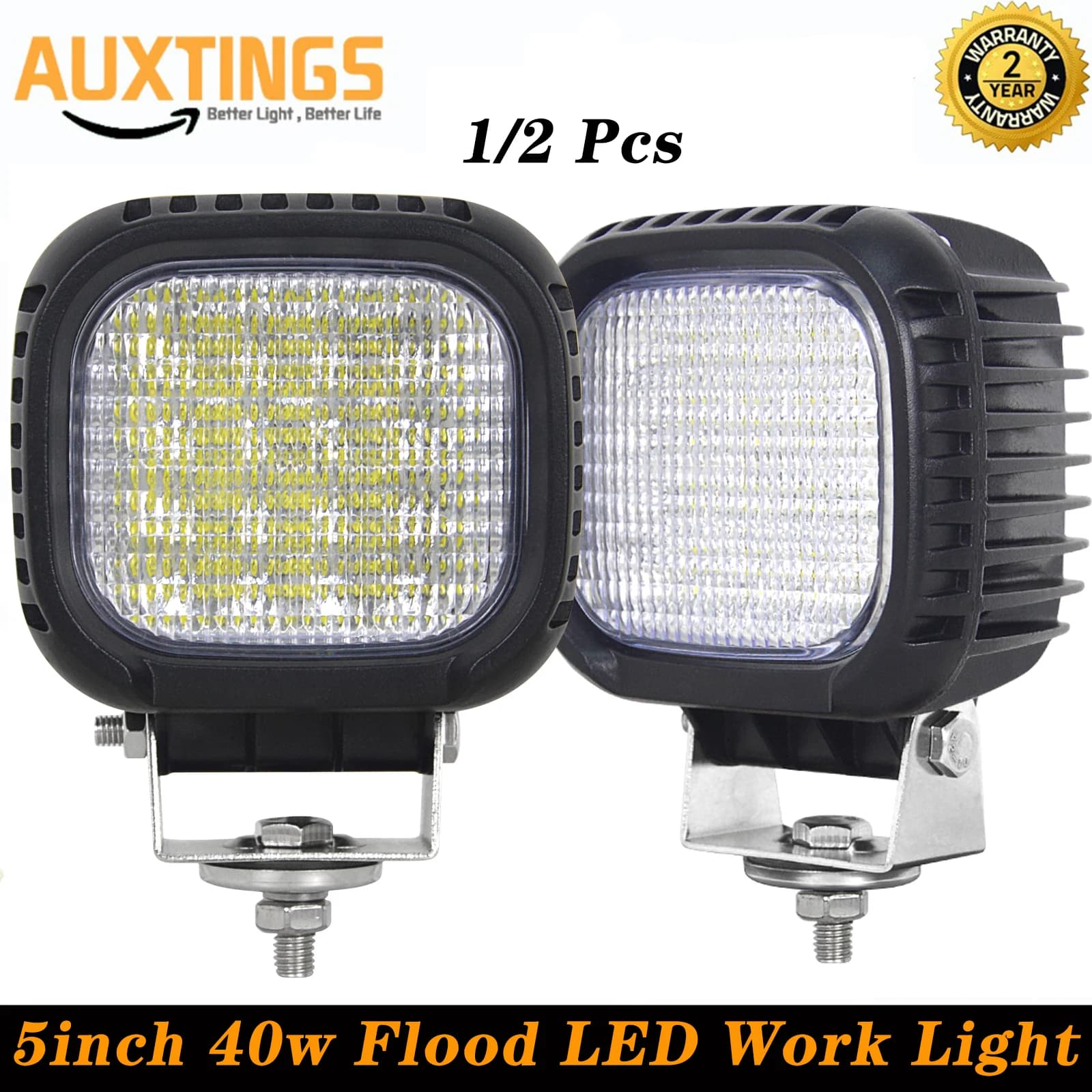 5 pollici 40W LED Luce da lavoro Pods Spot Fascio di inondazione Luci di guida Fuoristrada Fendinebbia Auto Faro rotondo 4x4 Camion 4WD Pickup ATV