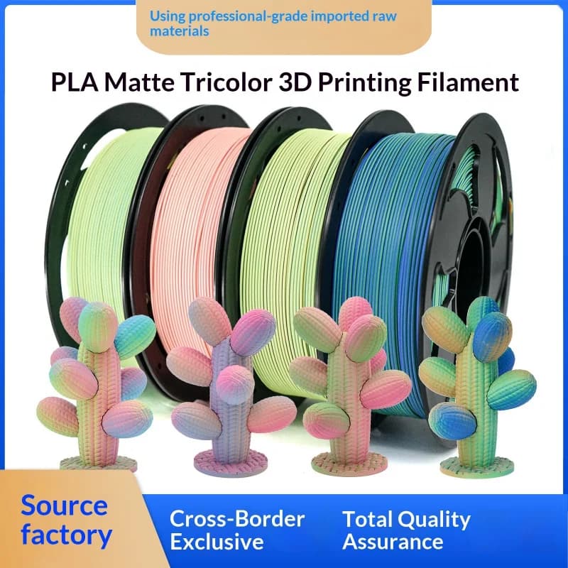 Matte PLA 3D Printer Filament, 1.75mm, 1KG Spool, Compatible with Bambu Lab Printers