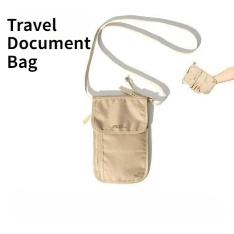 Travel Anti Theft Document Storage Pouch Multifunctional Passport Holder Cash Phone Crossbody Bag For Business Trip Outdoor Gear
