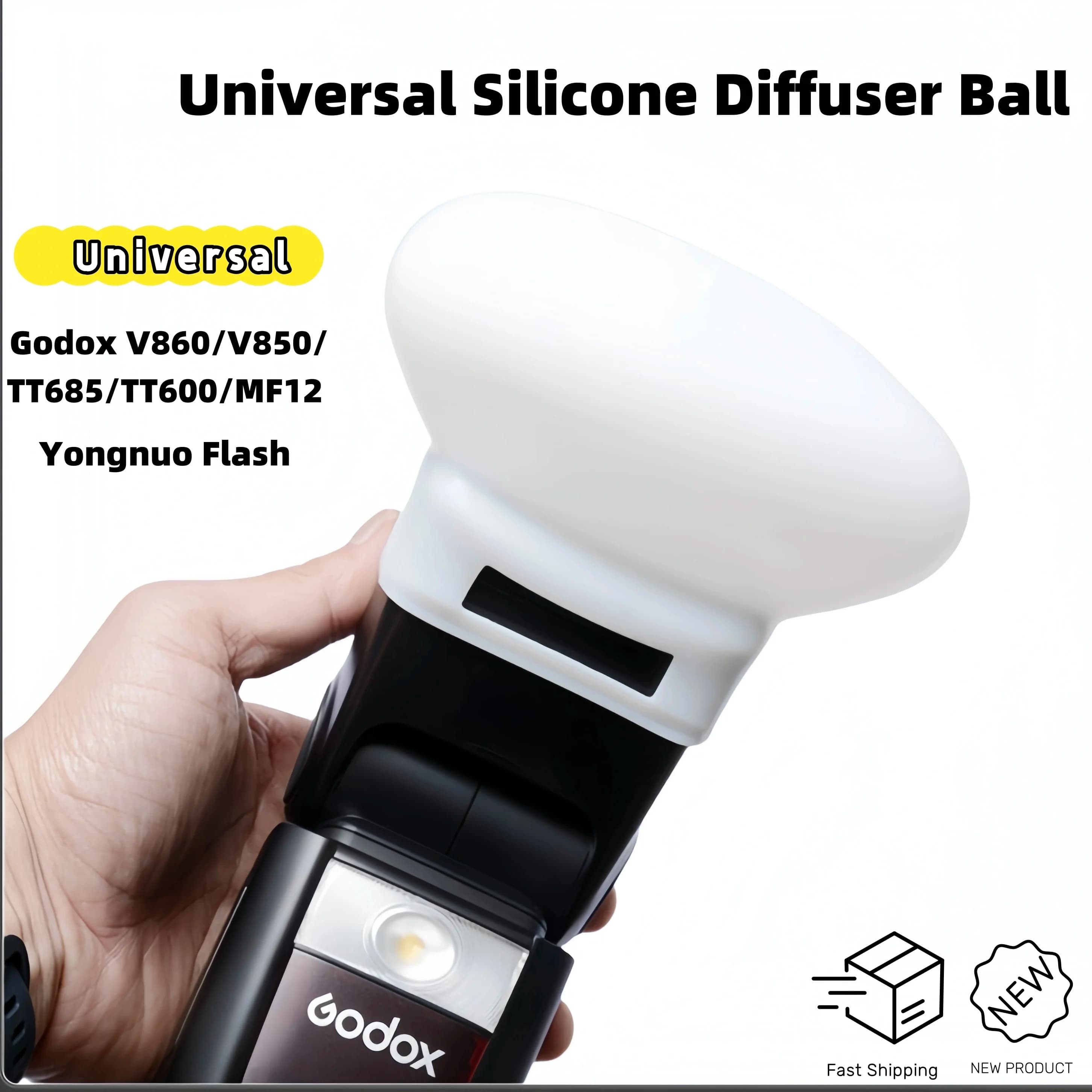 Per Godox V860 V850 TT685 TT600 MF12 Yongnuo Sfera diffusore softbox universale in silicone per Flash
