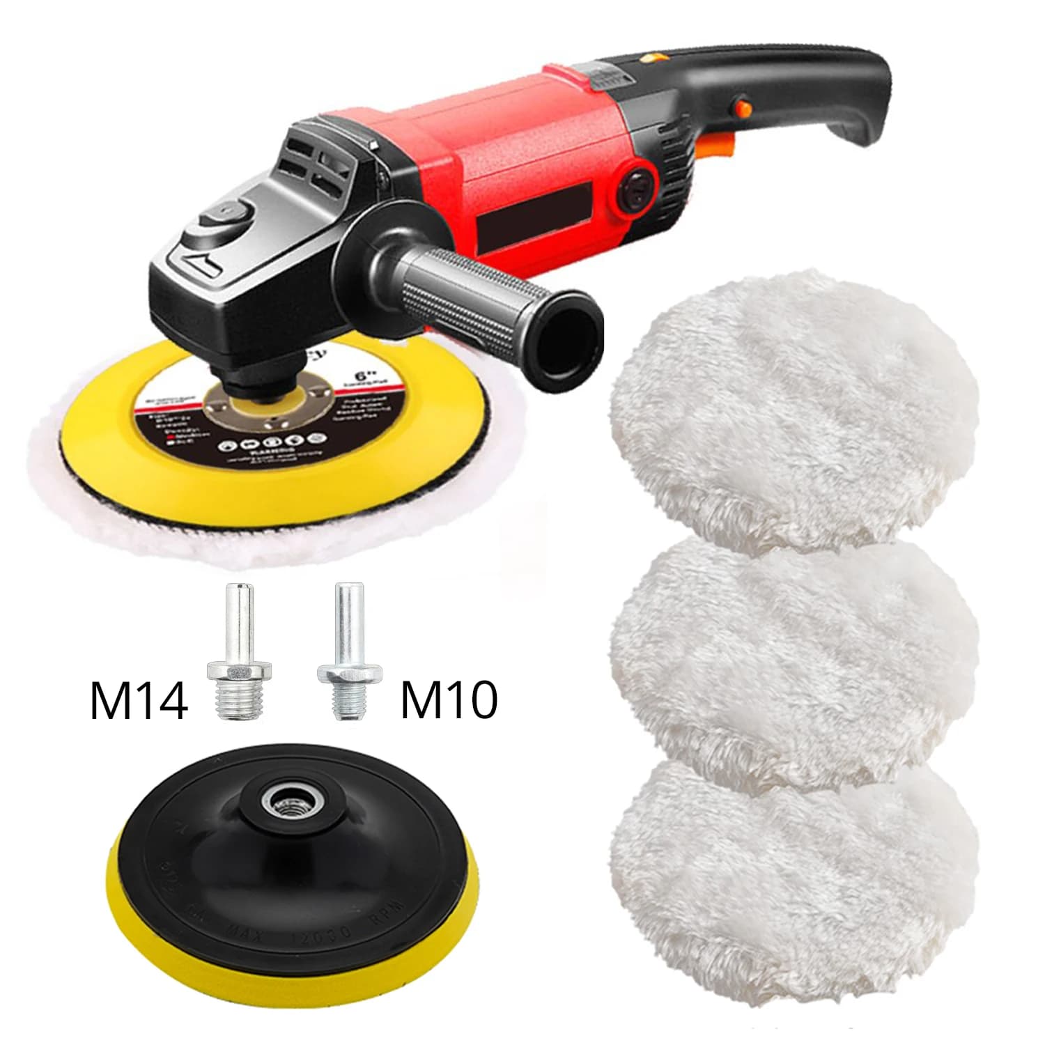 3/4/5/6/7 Pollici Lana Lucidatura Dics Auto Dettagli Ceretta Spugna Pad Per Lucidatore Auto Vernice Cura Con M10 M14 Adattatore trapano