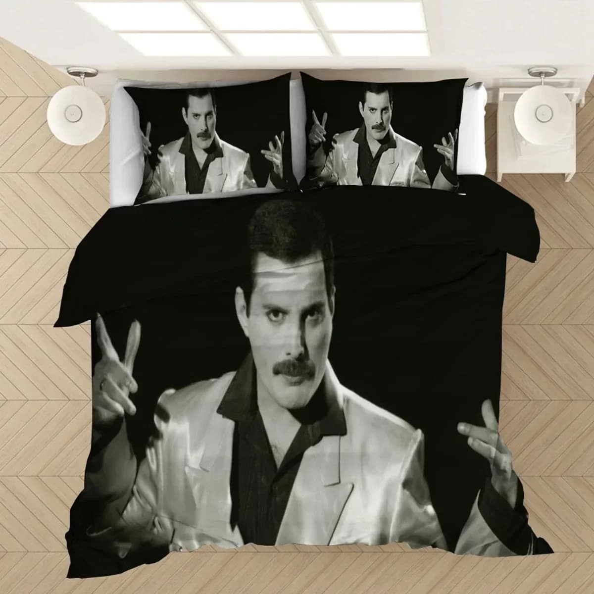 Freddie Mercury Set biancheria da letto 3D Copripiumino Lenzuolo Set letto stampato Federa Letto Full Queen King Size Piumino Camera da letto