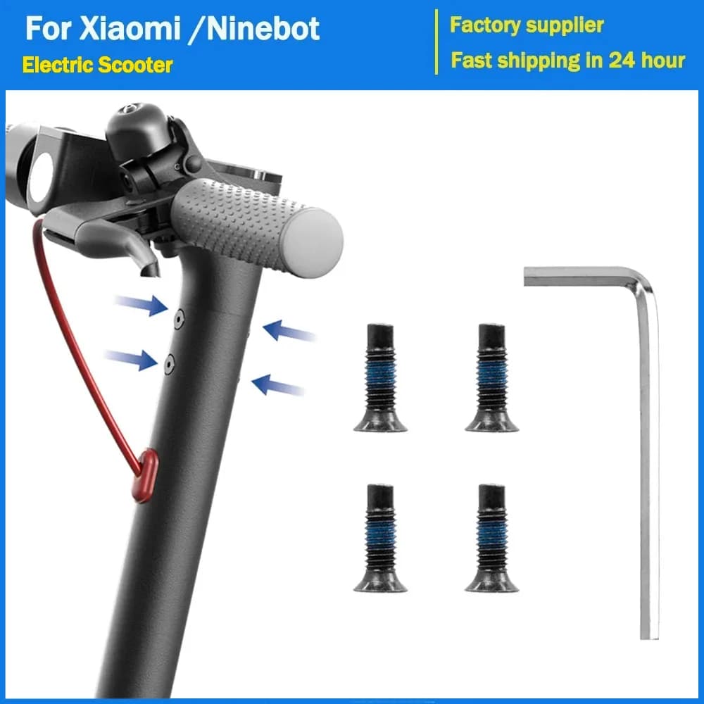 4/6/10pcs Viti per tubo forcella anteriore con chiave per Xiaomi M365/Ninebot Max G30 F20 F30 F40 Set di viti di montaggio per scooter elettrico