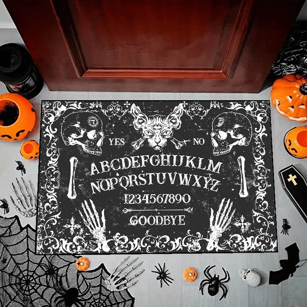 Scary funny peanut for Halloween Anti-slip Dust Mat for Home Kitchen Bedroom