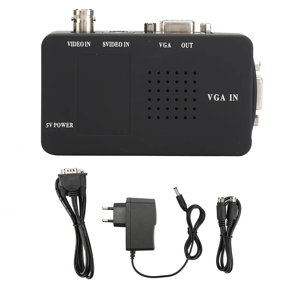 BNC S video converter adapter to VGA HD Plug Play for PC Monitor Computer PC monitor Video converter with signal cable