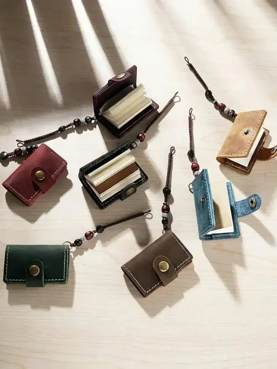 1pc Mini Journal Ornaments, Micro Notebook Bag Charm, Vintage Handmade Small Book Keychain, Retro Pocket Journal Charm