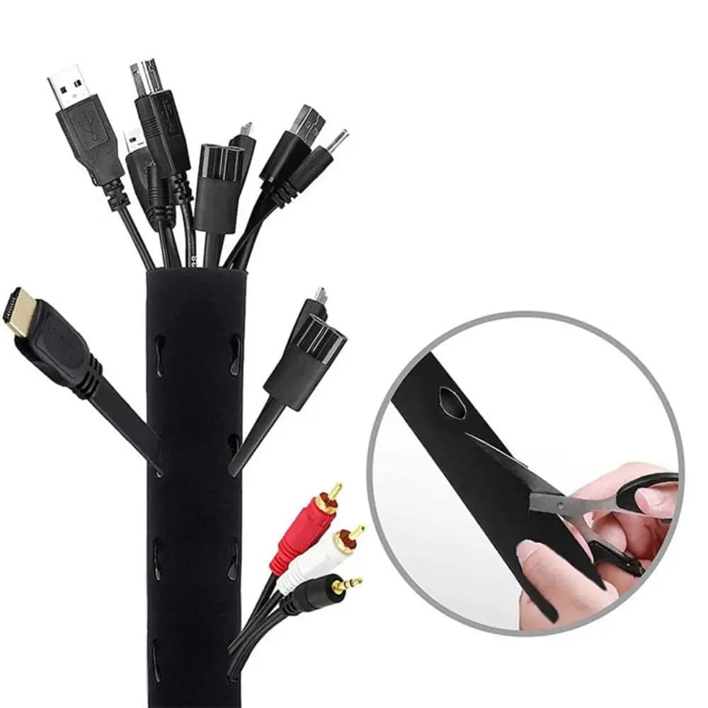 Protezione per cavi in neoprene, cavo dati da 50 cm, organizer per cavi di rete, custodia per cavi, guaina per gestione cavi, avvolgicavo