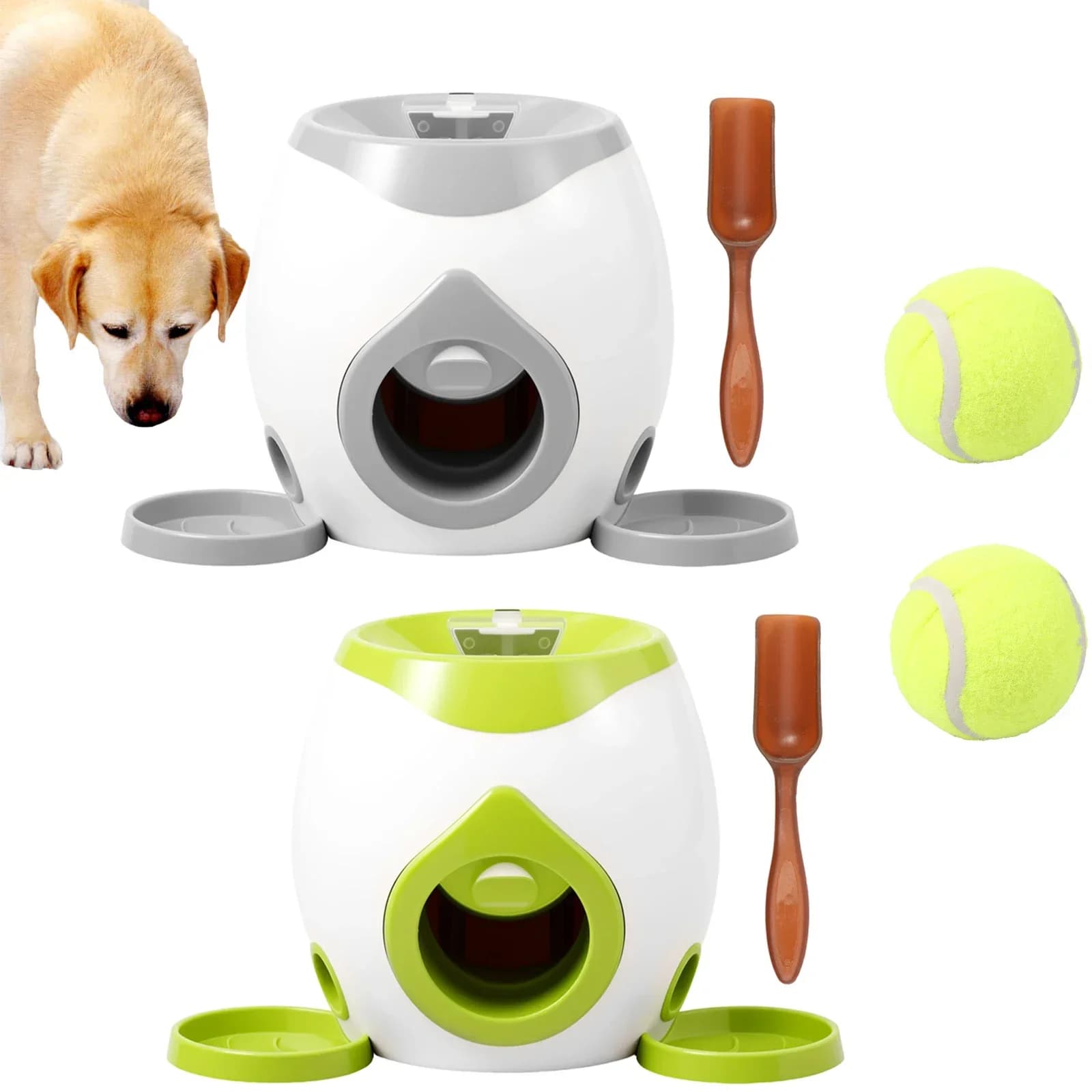 Lanciatore di Palline da Tennis per Cani, Macchina Interattiva per Lanciare Palline, Dispenser Automatico di Snack, Giocattoli per Addestramento Indoor e Outdoor