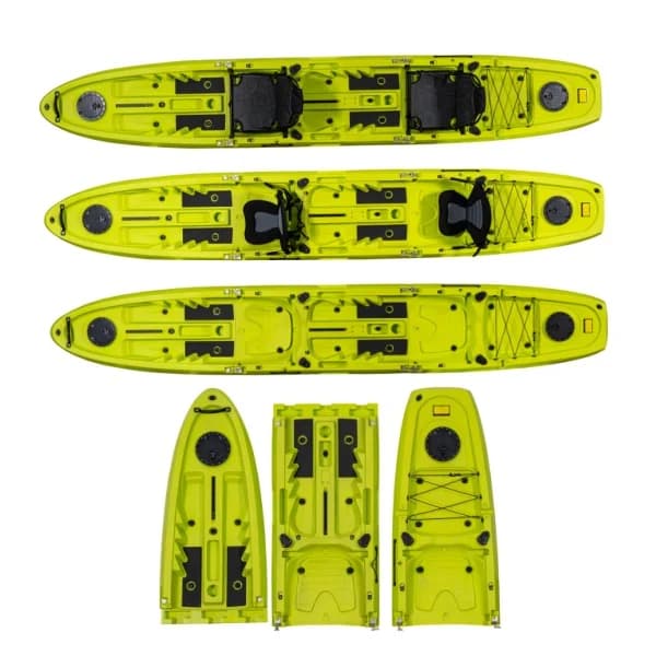 Nuovo Kayak Modulare 2025 da 15 piedi per la Pesca, Super Leggero, Kayak in Plastica Motorizzato con Pagaia, Facile da Riporre