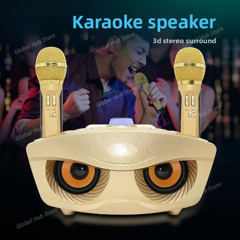 Per SD306S Altoparlante Bluetooth Gufo Telefono cellulare Canto Microfono wireless Doppio altoparlante Microfono stereo