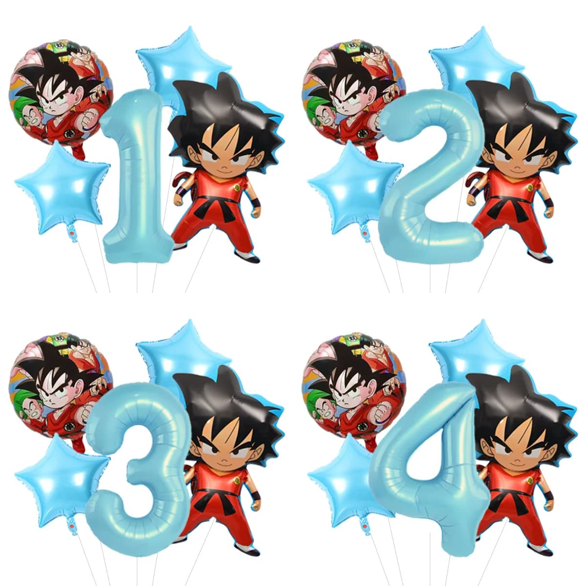 Dragon Ball Z Character Aluminum Foil Balloons Birthday Party Decorations Festival Party Supplies Kit