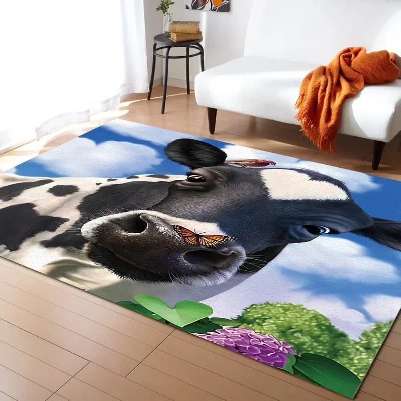 Carpet milk cow for living room bedroom zerbino furniture mat anime anti-slip carpet racing yoga carpet game office chairs mats