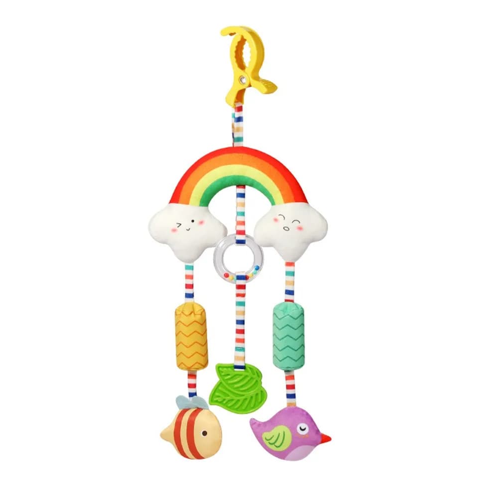 Morbido peluche bambino carillon di vento giocattolo cartone animato massaggiagengive passeggino animale pendenti appesi sonaglio carino giocattoli di apprendimento sensoriale
