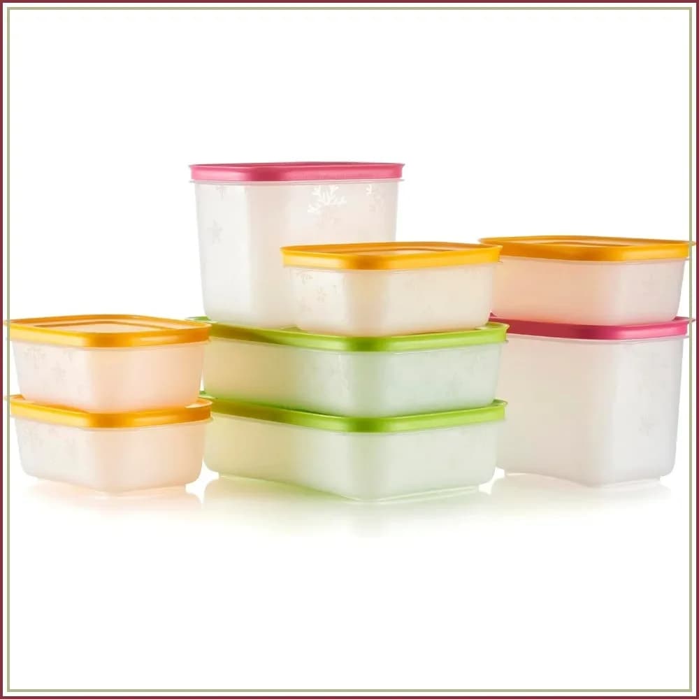 8-Piece Food Storage Container Set, Fast Freezing, Dishwasher Safe, BPA Free
