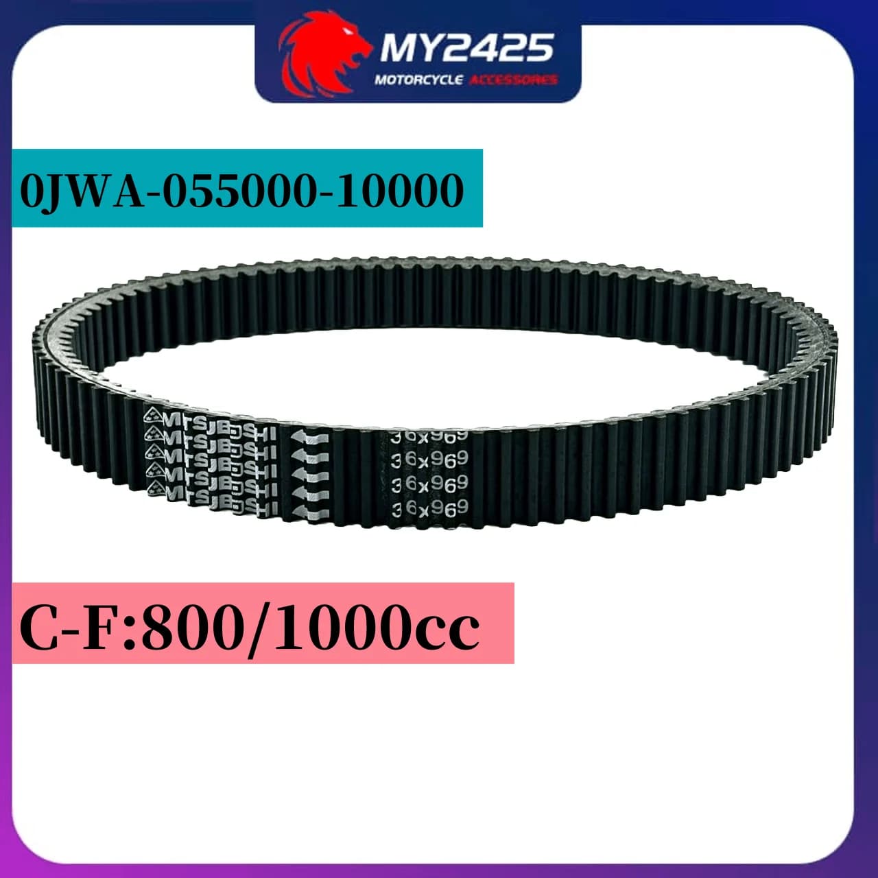 36.0x969 36.0*969 Cinghia di trasmissione per C-FMOTO 1000 800 850 950 0800055000 0JWA-055000-10000 X10 U10 Z10 36 969