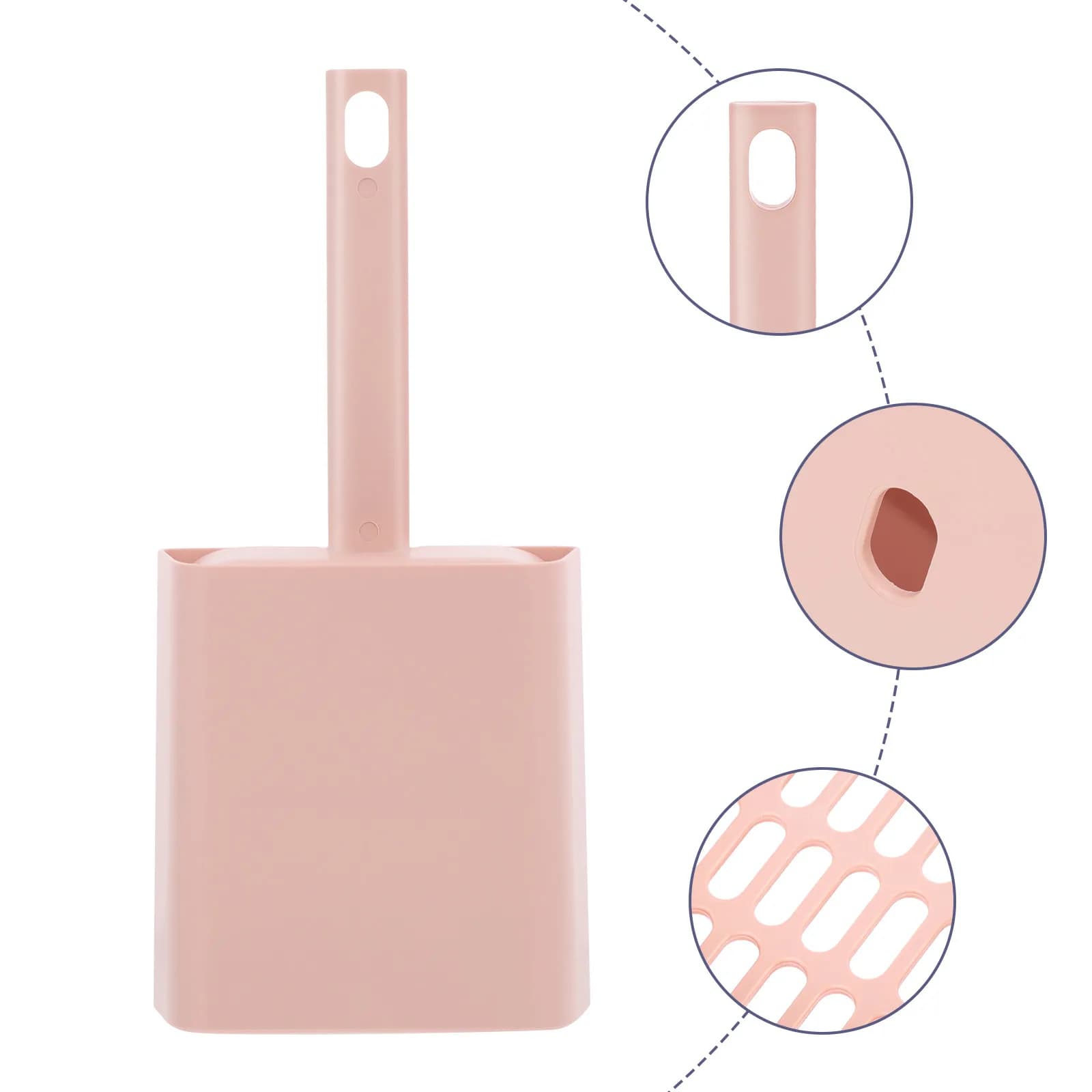 Set di 1 Paletta per Lettiera per Gatti con Supporto, in ABS Premium, con Foro per Appendere per un Comodo Stoccaggio, Efficace per la Raccolta dei Rifiuti di Gatto