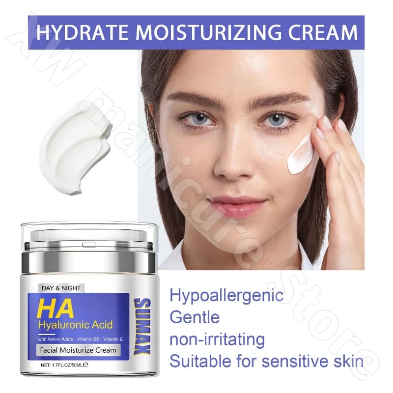 SUMAX Hyaluronic Acid Facial Cream Delicate Moisturizing Moisturizing Brightening Firming Elastic Facial Care Cream 50ml