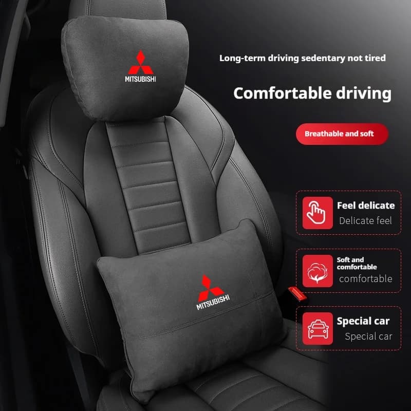 Per Mitsubishi Outlander Pajero Asx Lancer Evolution X L200 Ralliart Auto Poggiatesta Cuscino per il Resto Lombare Supporto per il Collo Cuscino per il Collo