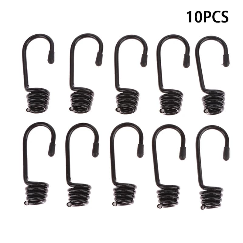 10 pezzi ganci a spirale per tenditore cavo ammortizzatore marino bungee corda elastica ganci cinghie per bagagli telone legare baldacchino elasticizzato