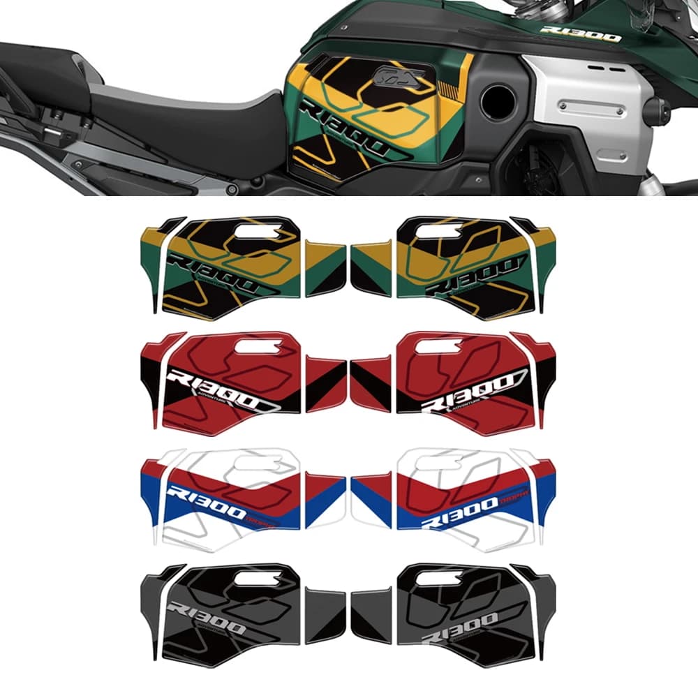 Per BMW R1300GS Adventure R 1300GS ADV GSA 2024-2025 Moto 3D Gel Ginocchio Serbatoio Protezioni Laterali Adesivi Vernice Protezione Decal