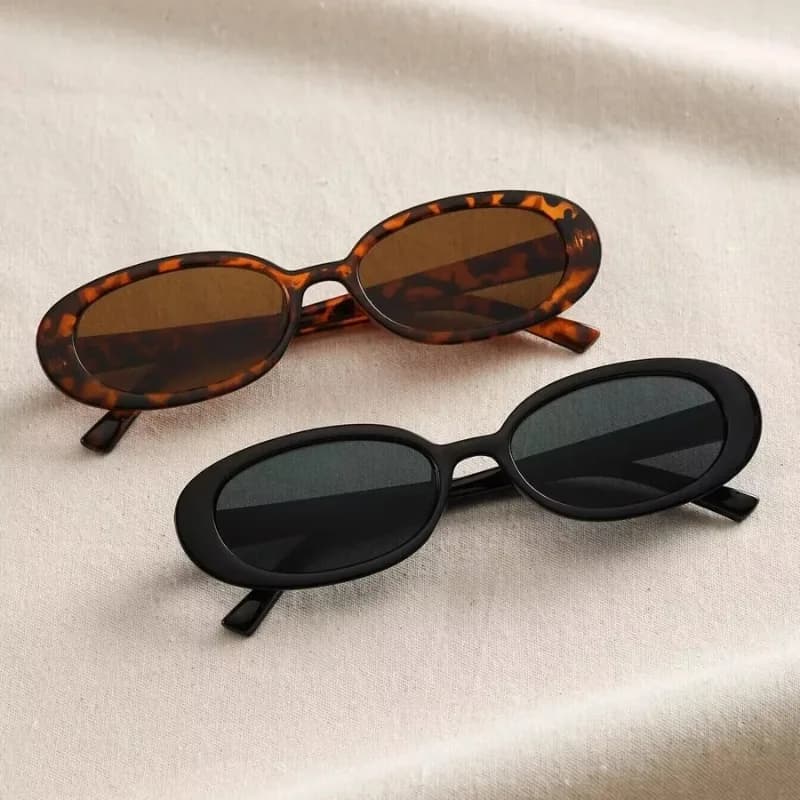 Vintage Oval Sunglasses Women Luxury Brand Designer Small Sun Glasses Retro Black Red Glasses ladies Goggle UV400 Eyewear