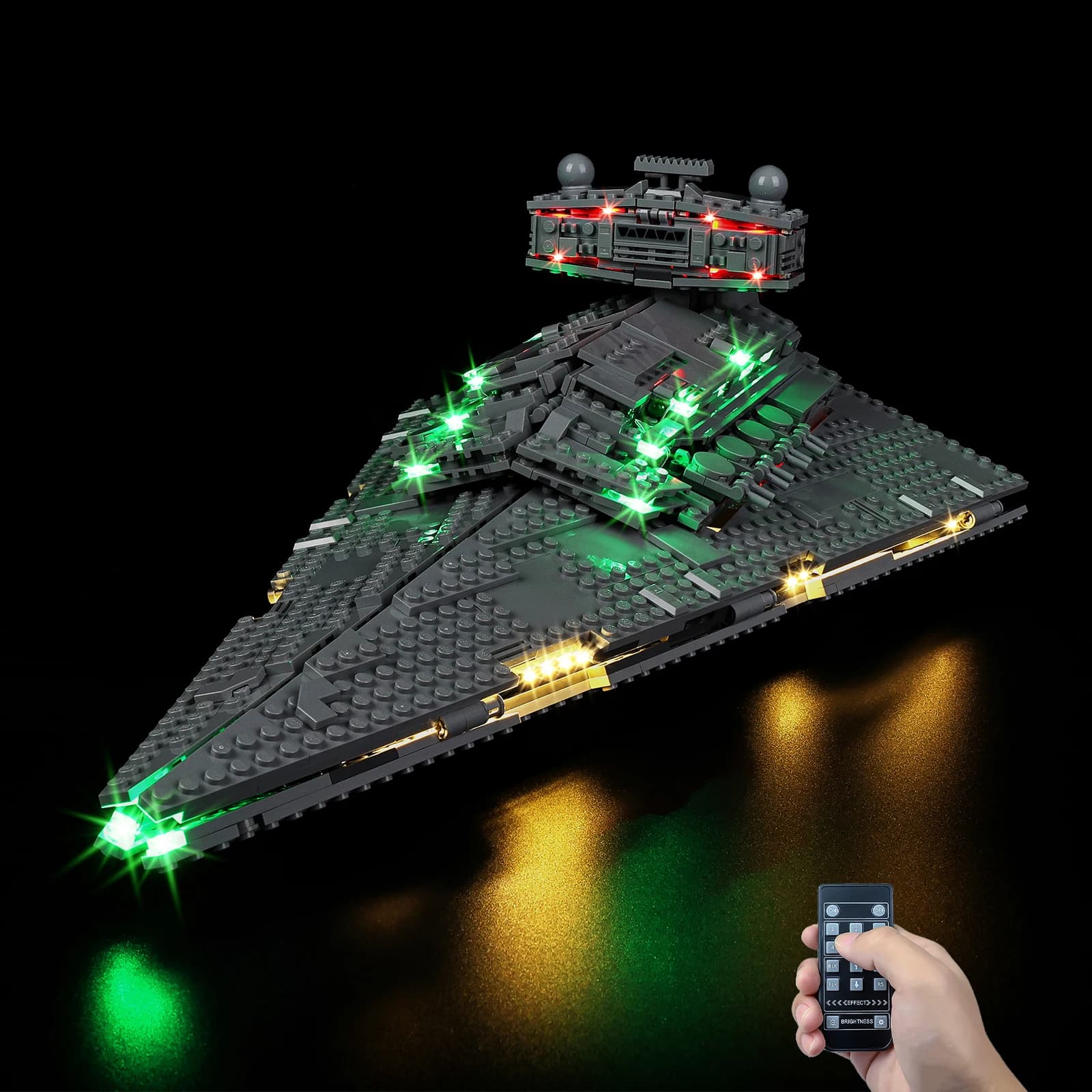 Set di illuminazione a LED adatto per LEGO Imperial Star Destroyer 75394 Regalo di illuminazione (escluso blocchi di costruzione)
