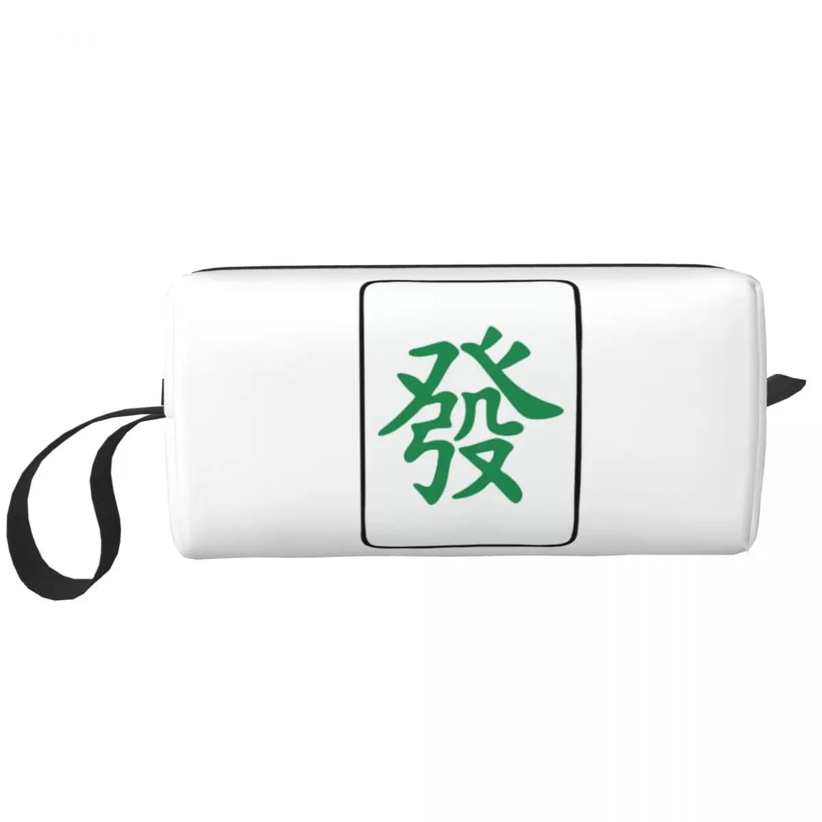 Mahjong Tile Green Dragon Vocan Pencil Case for Students Pen Box Pencil Bag Stationery Supplies Women Cosmetic Bag