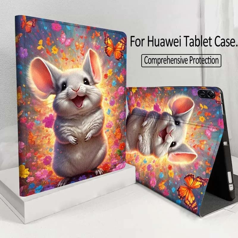 Custodia per tablet con animali carini dei cartoni animati per Huawei MatePad M5 T5 SE 11 Pro Honor Tab 5 V7 V8 X9 GT 10.1 10.8 pollici