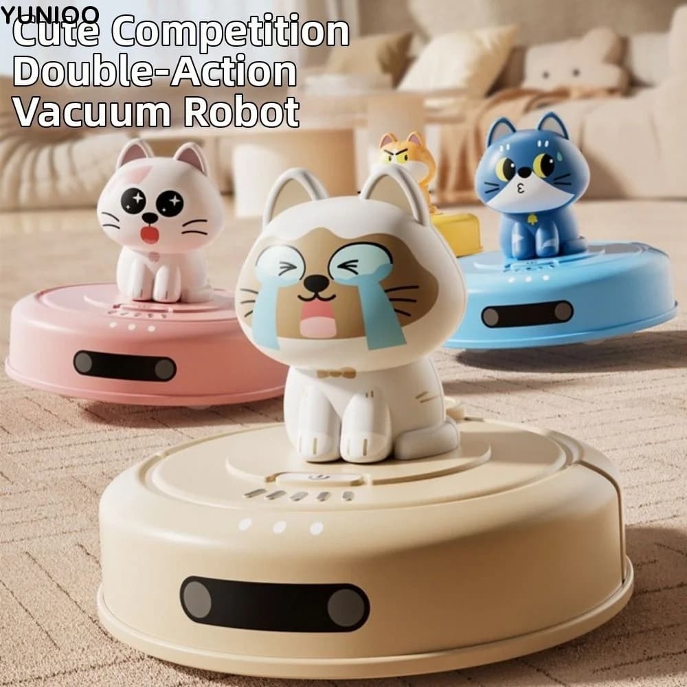 Macchina giocattolo a due velocità a forma di gatto, design a cartone animato, macchina spazzatrice automatica, protezione antiusura, giocattolo prescolare