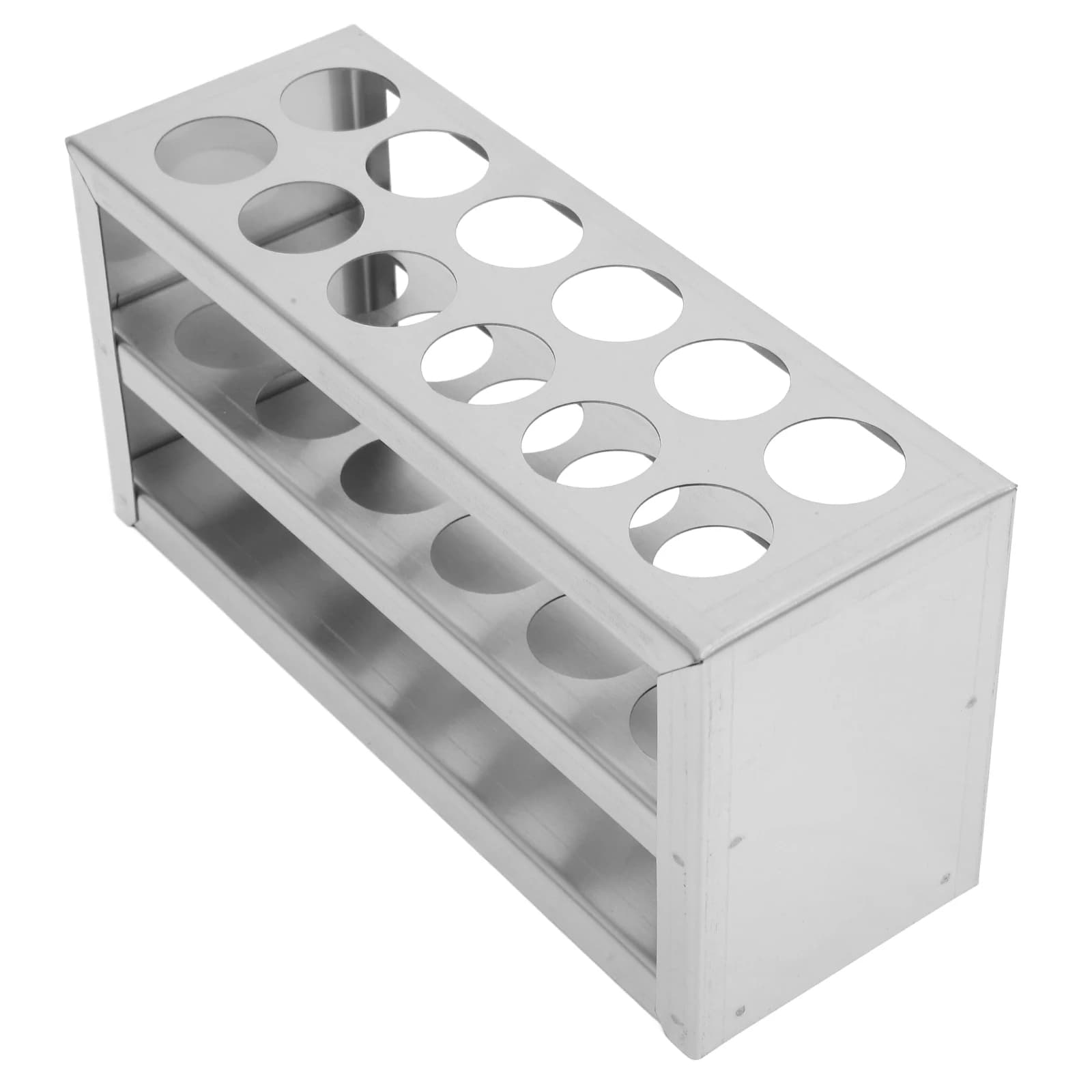 Shots Test Tube Rack Holder Dispenser with Silver Stainless Steel Display Stand Durable Easy to Clean Multi-Function Accessory