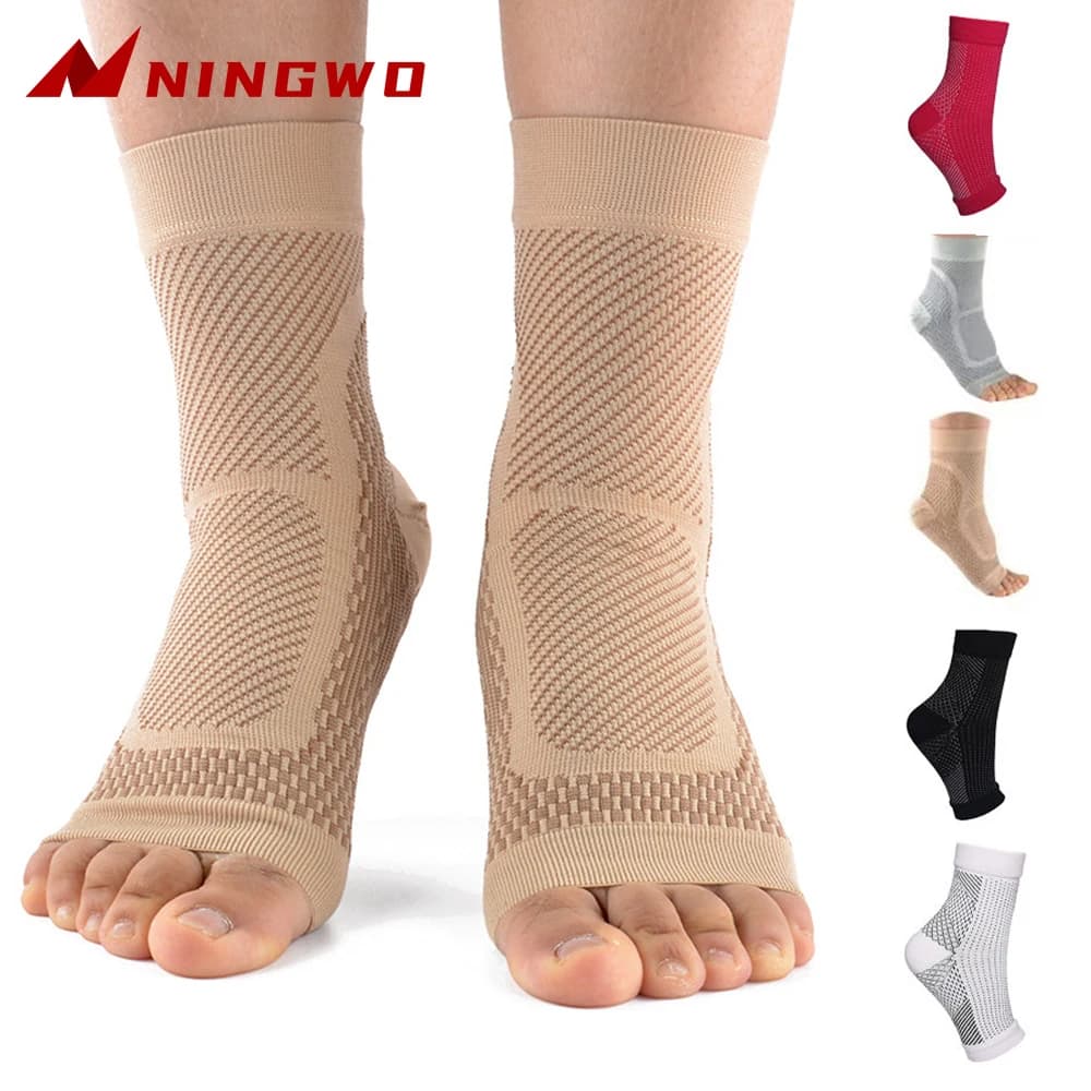 1 paio di calzini per neuropatia, calzini per cavigliera e calzini a compressione per tendinite per alleviare il dolore, manicotto a compressione per caviglia per gonfiore