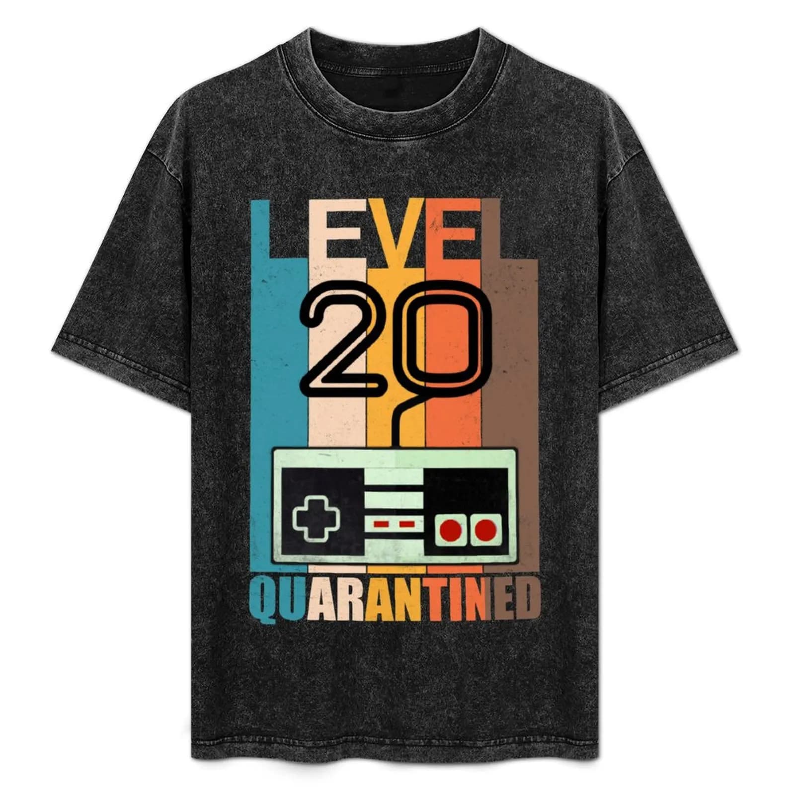 T-shirt divertente per il 20° compleanno, regalo per gamer in quarantena, T-shirt casual con stampa moderna