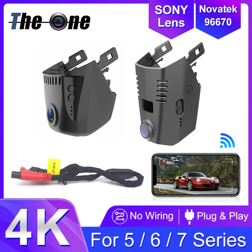 For BMW 2017-2023 G30 G31 G38 G11 G12 G32 M5 F90 5 series 530i 540i 520d 530d 540d FHD Wifi Car DVR 4K Dash Cam Camera
