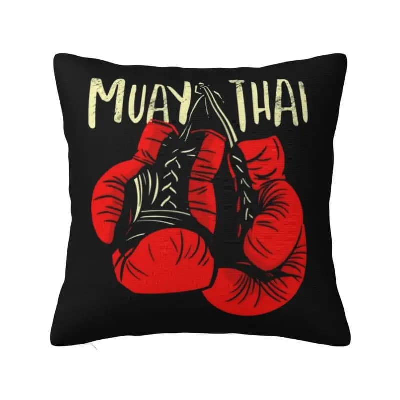 Modern cushion cover with Muay Thai gloves for sofa, Thai velvet boxing pillow pillow case, home decoration