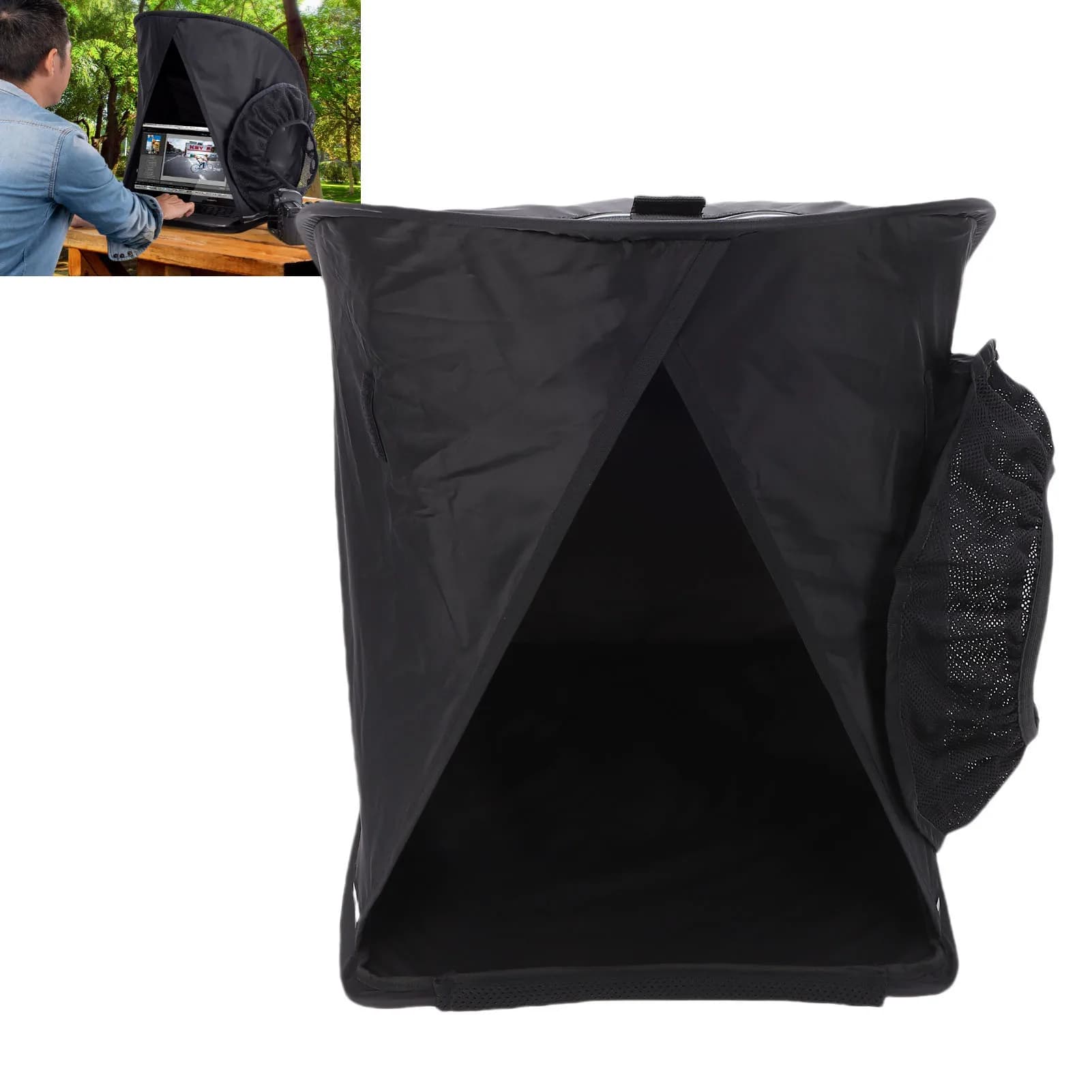 Parasole per laptop Impermeabilizzazione antipolvere Cappuccio per schermo per computer portatile multifunzionale per tenda per computer esterna