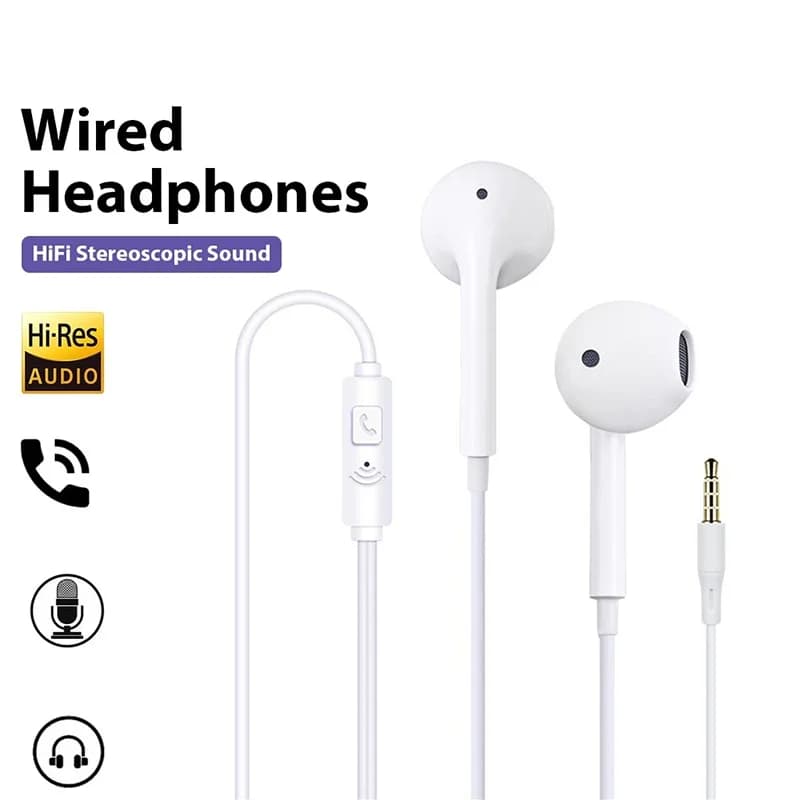 3.5 mm wired headset In-ear earphones Low earphones HIFI Sports headphones Play headphones for stereo music with microphone for telephone PC