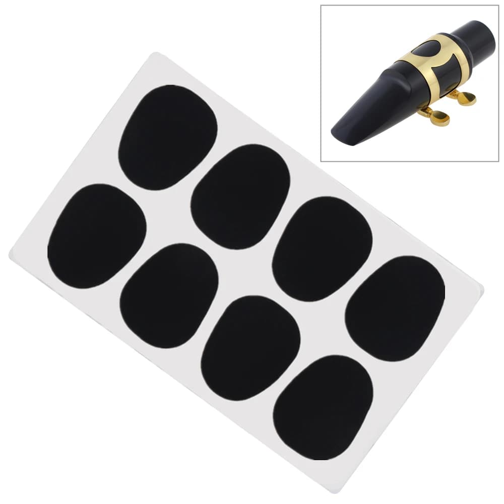 8pcs/lot Black Silicone 0.5mm Alto Tenor Saxophone Clarinet Mouthpiece Cushions