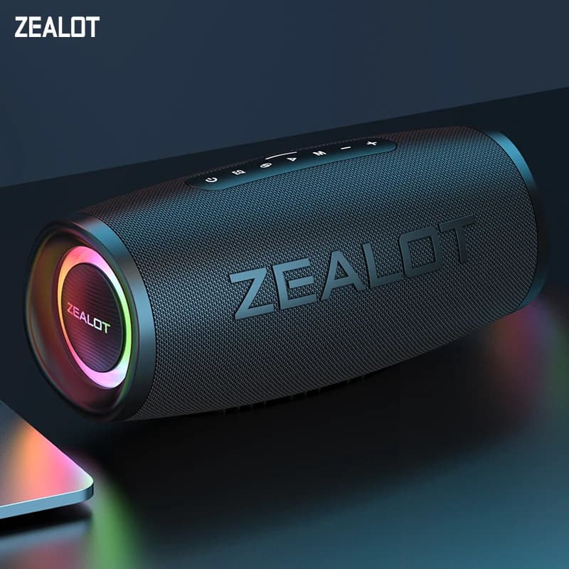 Altoparlante portatile Zealot-S56 40W con subwoofer, wireless, impermeabile IPX6, TWS, batteria da 8800mAh, per esterni e viaggi, con USB/TF/AUX.