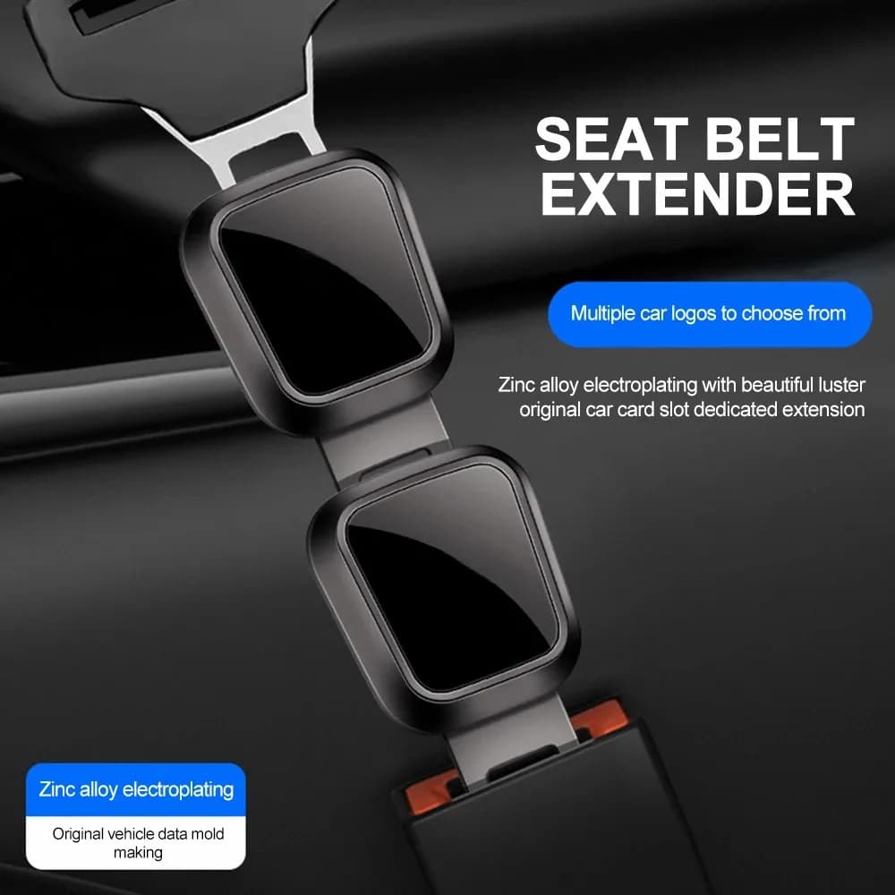 Safety Belt extender for Tesla and Porsche – Deep Insert Buckle with Safe Closure, Pack of 1 or 2 Pieces