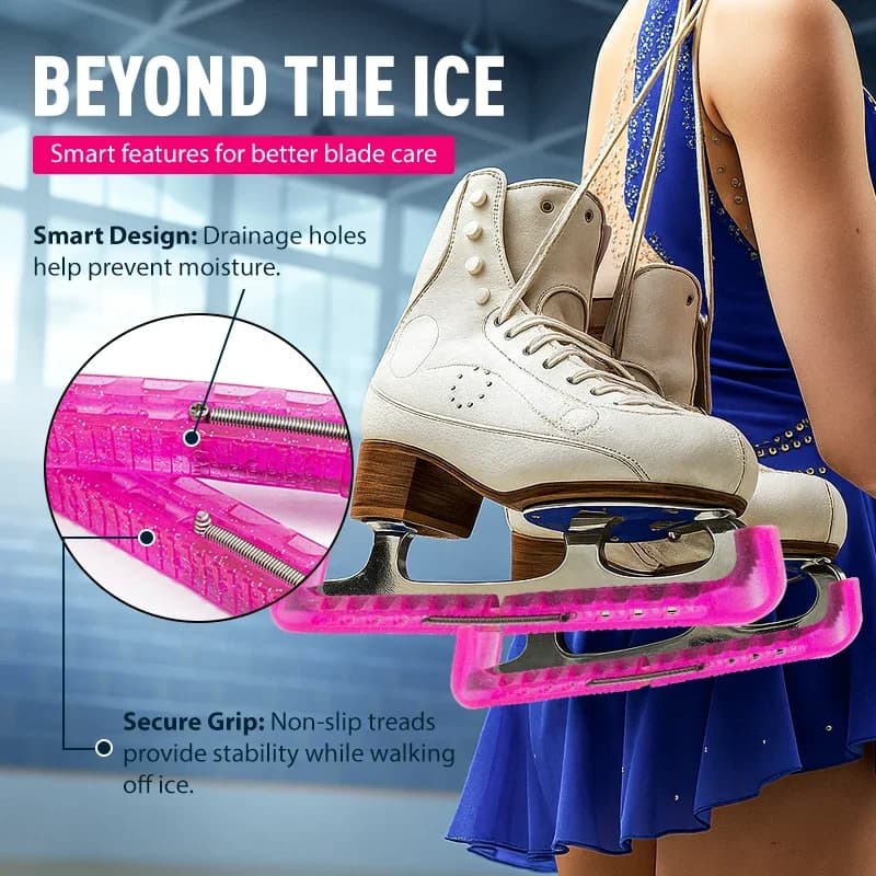 Adjustable Ice Skate Blade Covers Universal Trimmable for Figure Hockey Skates Durable Nylon Protect Ice Skate Blade Accessories